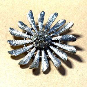 Silver Flower Brooch